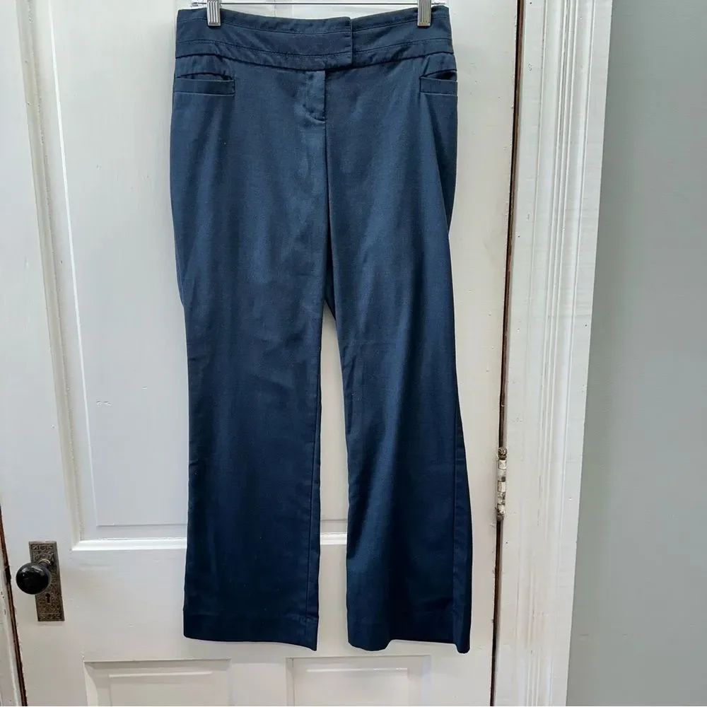 The Limited Cassidy Fit navy wide leg dress pants women's 4s‎ 4 short
